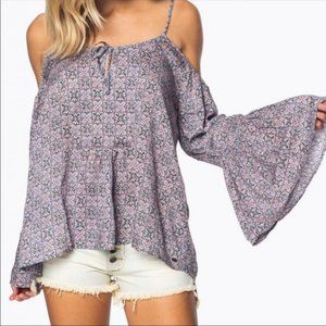 O'Neill Cold Shoulder Bohemian Peasant Prairie Top